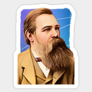 German Philosopher Friedrich Engels illustration Sticker